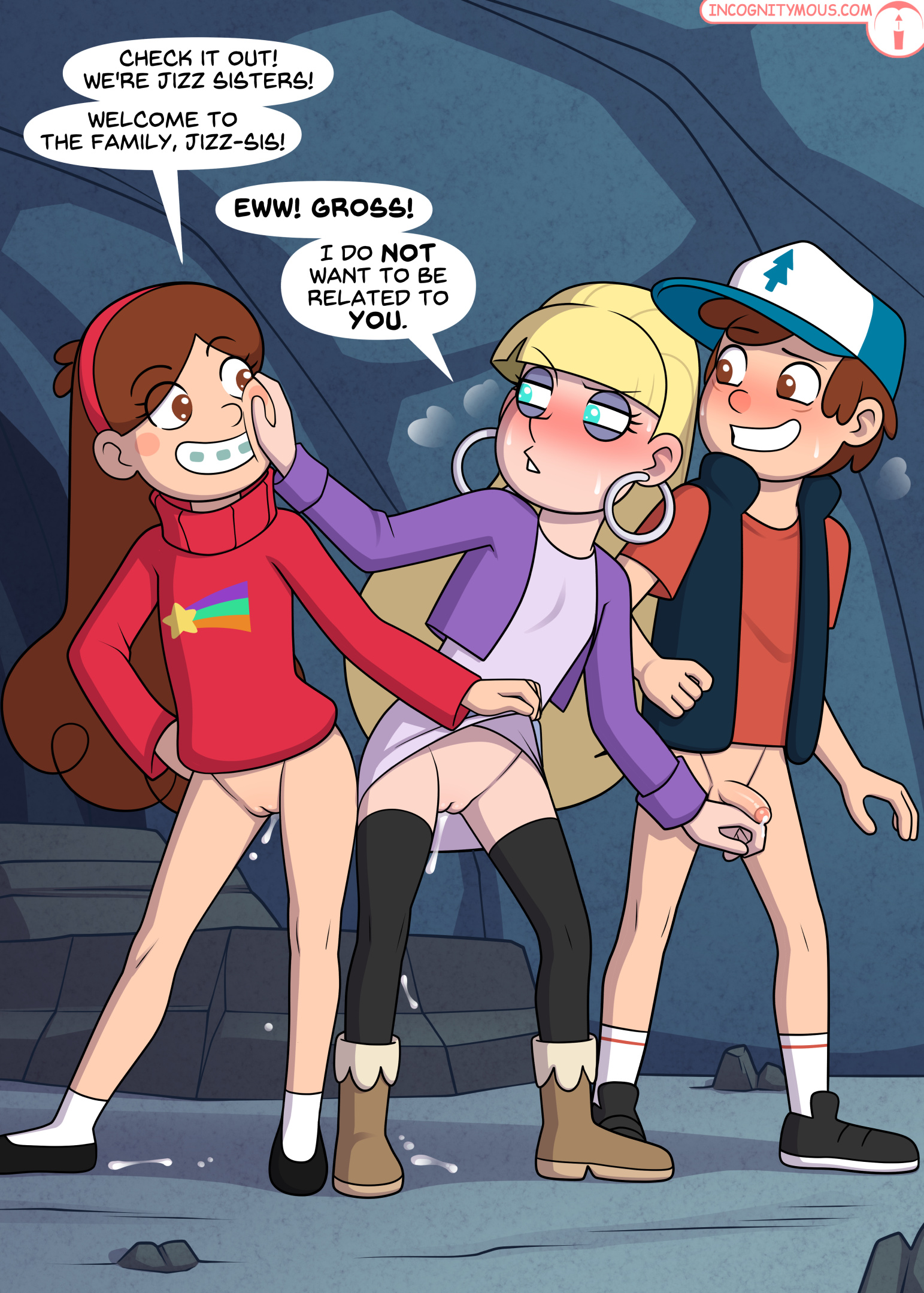 Gravity Falls: Dipper, Mabel and Pacifica 05 Jizz Sis